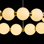 Люстра круглая с матовыми белыми шарами PEARLS Suspension варинант исполнения - 7 | Loft Concept в Казани