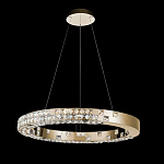 Люстра золотая в форме кольца с мозаичным хрустальным оформлением Sparks of Crystal варинант исполнения - 3 | Loft Concept в Казани