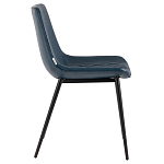 Стул с обивкой из экокожи темно-синего цвета RHOMBUSES UPHOLSTERY варинант исполнения - 5 | Loft Concept в Казани