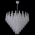 Люстра с подвесками из рифленного стекла в форме капель Textured Glass Chandelier варинант исполнения - 8 | Loft Concept в Казани