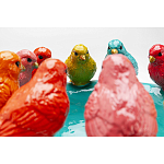 Декоративное дизайнерское блюдо разноцветные попугаи  варинант исполнения - 3 | Loft Concept в Казани