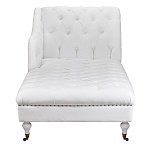 Кушетка белая с мягкой обивкой из велюра Michael Couch варинант исполнения - 4 | Loft Concept в Казани