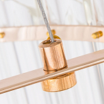 Люстра подвесная круглая с прозрачными хрустальными трубками и золотистым каркасом Диаметр 44 см Hexagon Tube Light варинант исполнения - 4 | Loft Concept в Казани