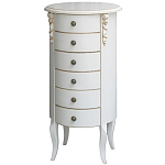 Круглый небольшой комод в стиле прованс с 6-ю ящиками Montmartre Provence Chest of Drawers варинант исполнения - 1 | Loft Concept в Казани