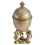 Шкатулка на величественных львах из фарфора с бронзовыми элементами Eden Garden варинант исполнения - 1 | Loft Concept в Казани