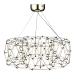 Люстра с тонкой металлической конструкцией цвета золото Quasar варинант исполнения - 3 | Loft Concept в Казани