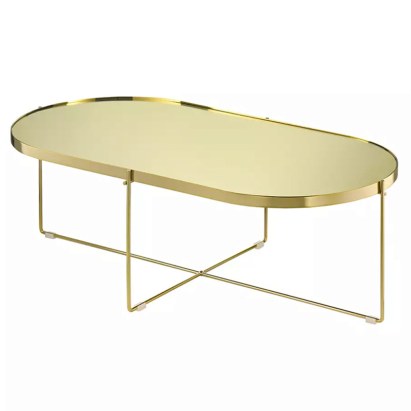 Кофейный столик овальный золотой Modern Mirror Gold Table Золотой в Казани | Loft Concept 