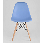 Пластиковый стул на ножках из массива бука Eames Blue варинант исполнения - 4 | Loft Concept в Казани
