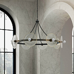 Люстра круглая с литыми стеклянными дисками Olympe Glass Chandelier варинант исполнения - 5 | Loft Concept в Казани