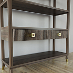 Стеллаж с двумя ящиками Elsa Dreams Walnut варинант исполнения - 2 | Loft Concept в Казани