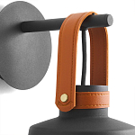 Черное матовое бра с декором под кожу Chestery варинант исполнения - 3 | Loft Concept в Казани