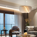 Подвесной светильник с белыми изящными декоративными лепестками Volumetric Petal Lamp варинант исполнения - 4 | Loft Concept в Казани