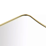 Зеркало золотистое с закруглёнными углами Thin Frame варинант исполнения - 2 | Loft Concept в Казани