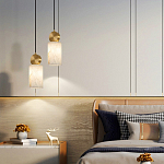 Подвесной светильник светодиодный с цилиндрическим плафоном Stone Helios варинант исполнения - 4 | Loft Concept в Казани