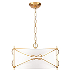 Люстра в форме цилиндра с белым тканевым абажуром Simple Knot варинант исполнения - 1 | Loft Concept в Казани