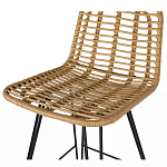 Стул барный с ротанговым плетением Half Bar Chair with Wicker без подлокотников варинант исполнения - 6 | Loft Concept в Казани