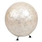 Настольная лампа из перламутра на металлическом каркасе Indonesian Egg варинант исполнения - 1 | Loft Concept в Казани