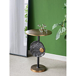 Столик приставной с абстрактным основанием и акцентом в виде золотистого диска Heavenly Space варинант исполнения - 6 | Loft Concept в Казани