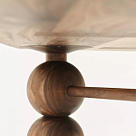 Обеденный стол деревянный с круглыми декоративными элементами на ножках Koko варинант исполнения - 3 | Loft Concept в Казани