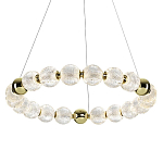 Люстра подвесная кольцевая с прозрачными рифлеными шарообразными плафонами Crystal Globule варинант исполнения - 1 | Loft Concept в Казани