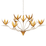 Люстра с плафонами в виде цветов Golden Bird of Paradise варинант исполнения - 4 | Loft Concept в Казани