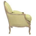 Кресло Ava Classical Armchair green striped flax варинант исполнения - 1 | Loft Concept в Казани