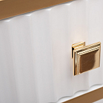 Консоль с ящиком белая с золотом Textured White Console with Gold варинант исполнения - 4 | Loft Concept в Казани