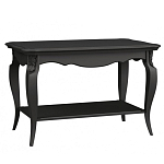 Стол журнальный черный из массива бука с полкой в стиле прованс Black Provence варинант исполнения - 1 | Loft Concept в Казани