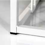 Пуф квадратный фиолетовый велюр на белом металлическом основании Celeste Purple варинант исполнения - 4 | Loft Concept в Казани