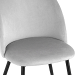 Мягкий стул в сером велюре Miruna Chair варинант исполнения - 7 | Loft Concept в Казани