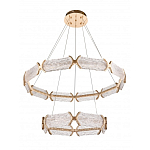 Люстра с 2-мя кольцами с текстурным природным рисунком IceFlame варинант исполнения - 1 | Loft Concept в Казани