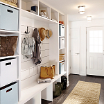 Потолочный светильник для ванных комнат со стеклянным плафоном и одной лампой Hinkley варинант исполнения - 2 | Loft Concept в Казани