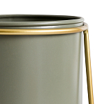 Кашпо из металла и латуни Elegance Elevated Planters оливковое  варинант исполнения - 3 | Loft Concept в Казани