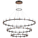 Люстра подвесная с тремя круглыми ярусами и цилиндрическими плафонами Arnaut Light варинант исполнения - 2 | Loft Concept в Казани