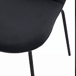 Стул черный с обивкой из велюра Black Archie Chair варинант исполнения - 6 | Loft Concept в Казани