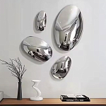 Абстрактная скульптура на стену в виде капли воды Water Outline варинант исполнения - 7 | Loft Concept в Казани