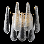 Бра с подвесками из рифленного стекла в форме капель Textured Glass варинант исполнения - 3 | Loft Concept в Казани