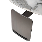 Столик журнальный с круглой мраморной столешницей на трех опорах Marble Stone Drawing варинант исполнения - 7 | Loft Concept в Казани