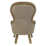 Кресло с мягкой обивкой из коричневого велюра на 4-х деревянных ножках Evelyn Classical Armchair варинант исполнения - 2 | Loft Concept в Казани