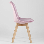 Стул с мягким велюровым сиденьем Arvika Pink варинант исполнения - 2 | Loft Concept в Казани