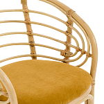 Кресло из ротанга с сиденьем из велюра Vini Rattan Armchair варинант исполнения - 5 | Loft Concept в Казани