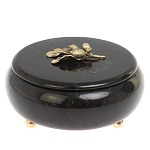 Шкатулка круглая из натурального камня змеевик Stone Casket варинант исполнения - 2 | Loft Concept в Казани