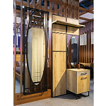 Зеркало овальное в металлической оправе в стиле лофт Urban Style Space варинант исполнения - 4 | Loft Concept в Казани