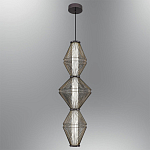 Подвесной светильник вертикальный с плетеным металлическим каркасом Metal Interweaving варинант исполнения - 1 | Loft Concept в Казани