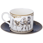 Чайный сервиз из фарфора с изображением лошадей на 6 персон 14 предметов Porcelain Horse Set варинант исполнения - 3 | Loft Concept в Казани