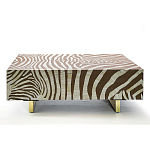 Кофейный стол Kenya Coffee Table Bone Inlay ZEBRA Beige  варинант исполнения - 2 | Loft Concept в Казани