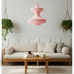 Подвесной вязаный розовый светильник «Моника» варинант исполнения - 5 | Loft Concept в Казани