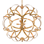 Люстра круглая в виде объёмного цветка Golden Flower Sphere варинант исполнения - 2 | Loft Concept в Казани