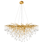 Люстра подвесная с прозрачными стеклянными подвесками в форме капель Диаметр 100 см Droplet Chandelier варинант исполнения - 2 | Loft Concept в Казани