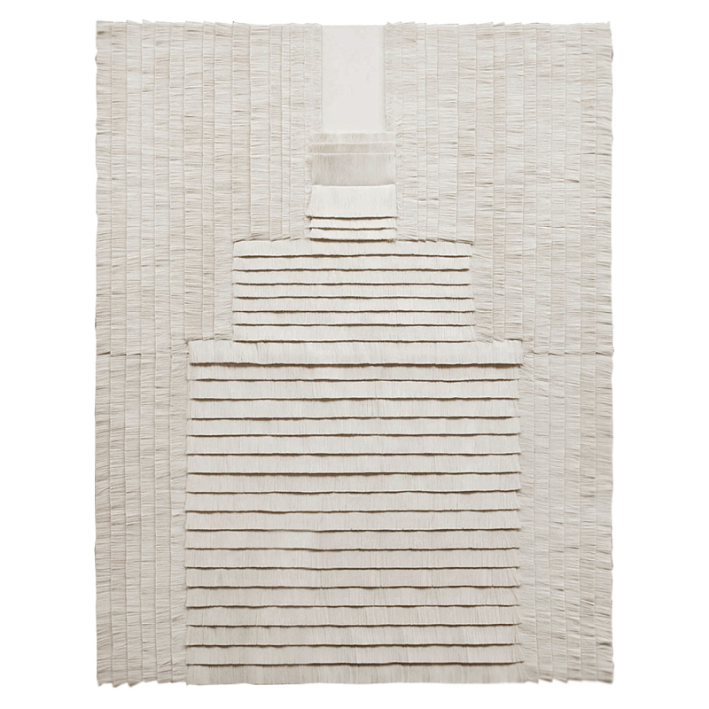 Большое Панно Абстракция белые нити Huipil Wall Hanging Молочный в Казани | Loft Concept 